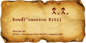 Kovácsovics Kitti névjegykártya
